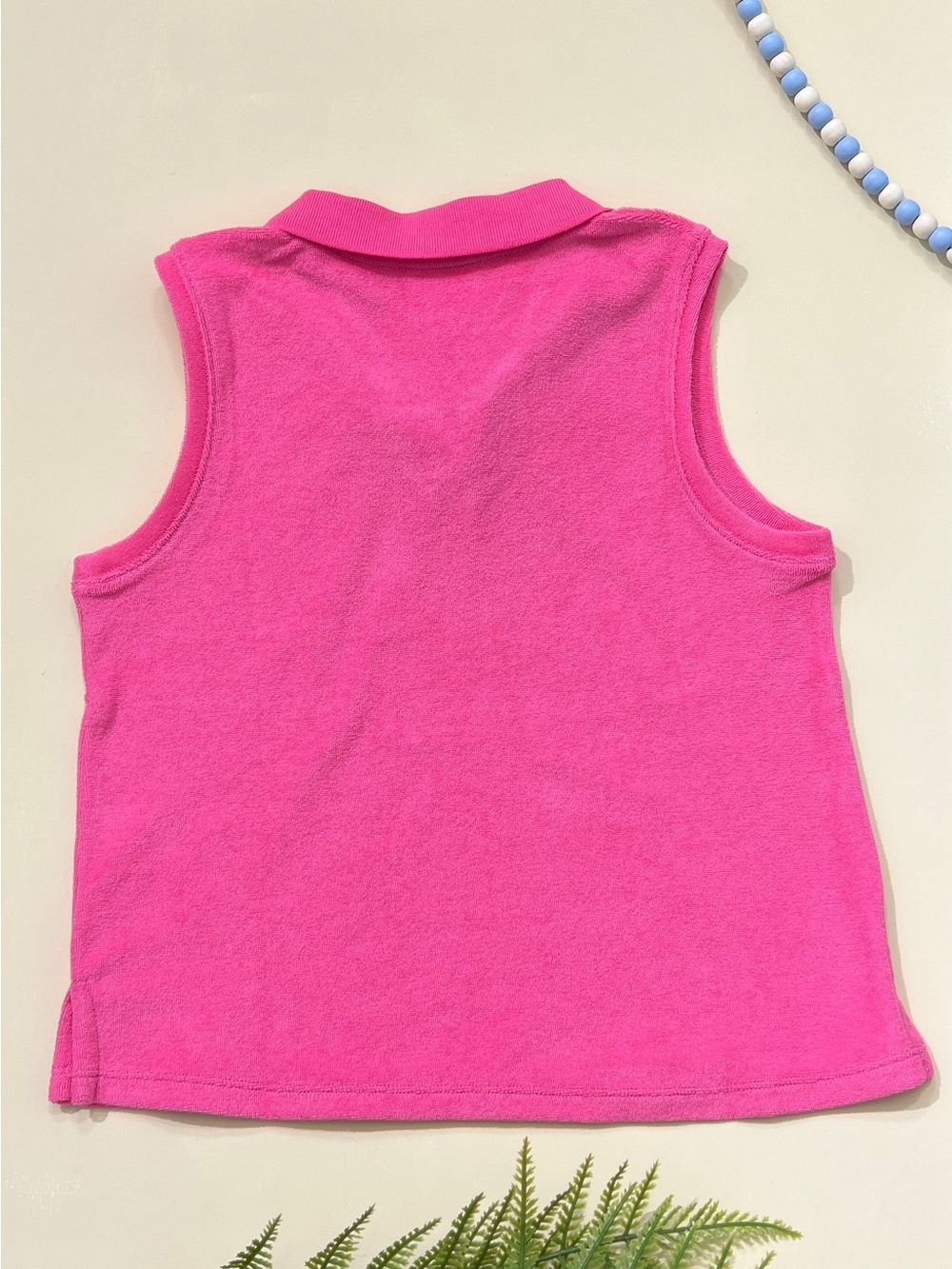 Adidas Women Sleeveless Polo Top - Hot Pink Size M NWT - Picture 2 of 3